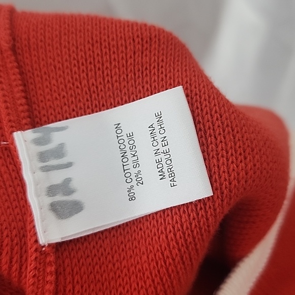 Milly Of New York Cotton Silk Blend Button Down Colorblock Cardigan Size S - Picture 9 of 9